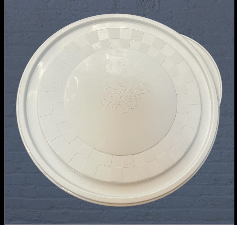 Pampered Chef Chillzanne Replacement Lid 9.5" Freezable Mixing Bowl White VTG